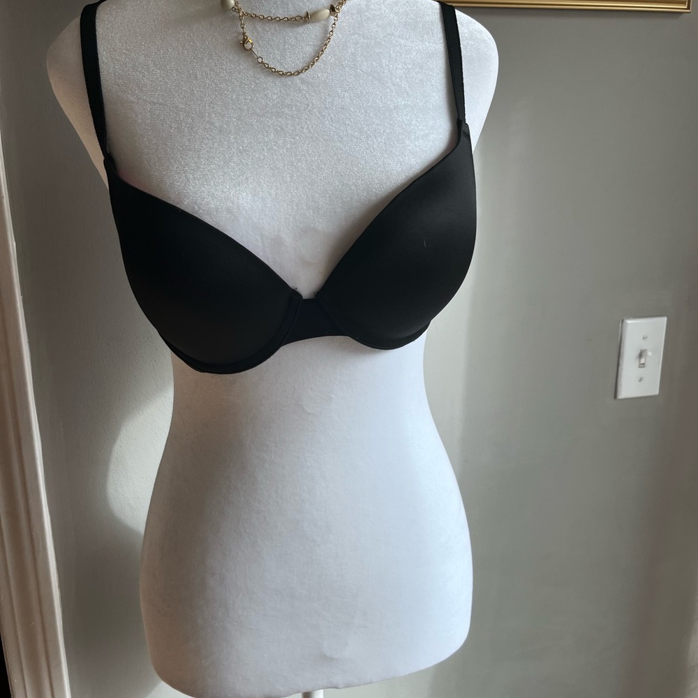 Victoria Secret Pink Push Up Bra Black 34 C Sexy Lingerie